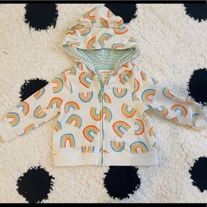 Cat & Jack rainbow 🌈 hooded zip up sweatshirt 6-9 months